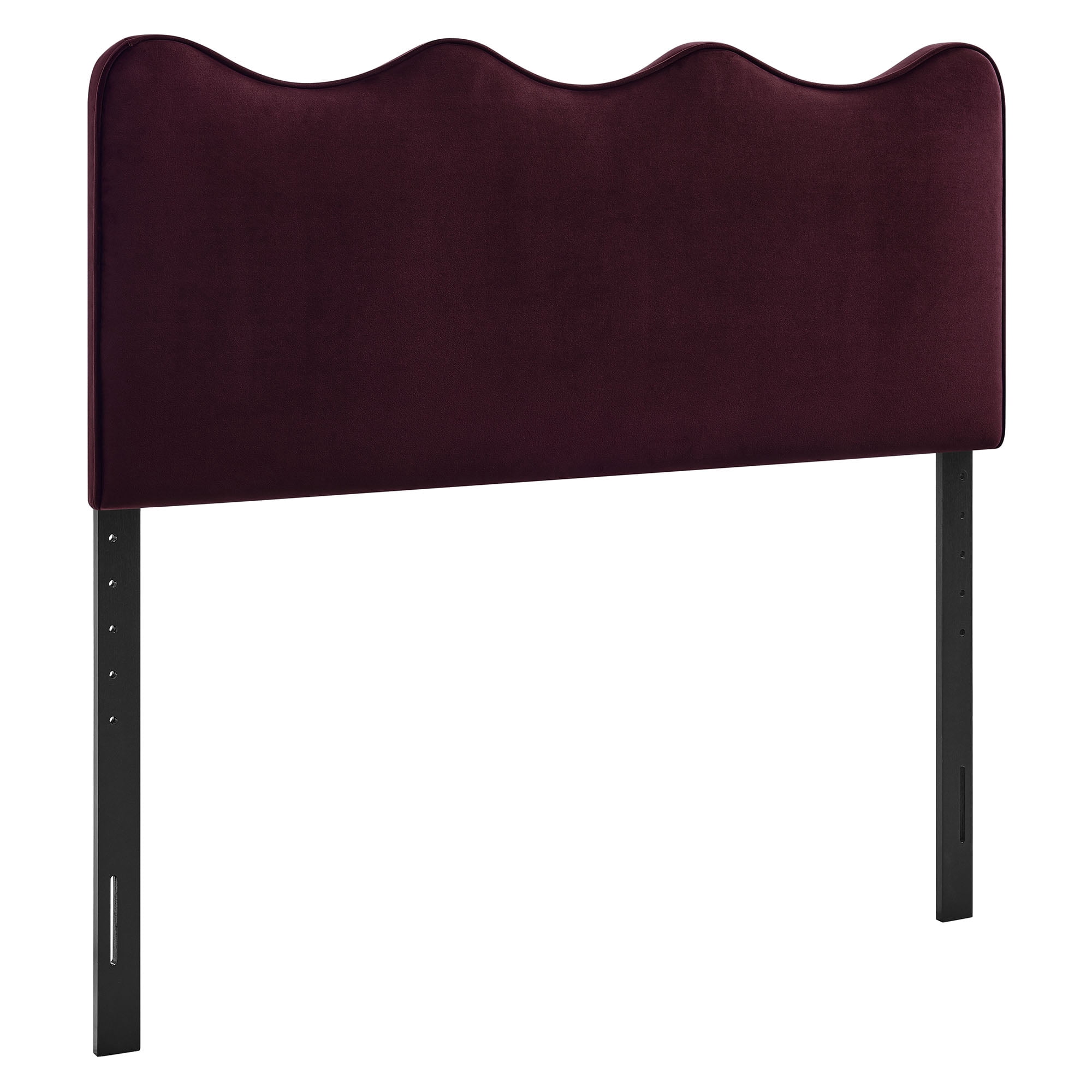 Athena Stain-Resistant Performance Velvet Queen Size Headboard in Mulberry