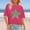 Rose Chaud, variante sur Tdoqot T-Shirts Graphiques pour Femmes - Coupe Ample Tendance Manches Courtes Décontractées Tops d'Été Vin Taille 2TG