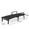 thumbnail image 3 of Noble House Reclining Aluminum Outdoor Chaise Lounge - Set of 4, Black, 3 of 12