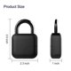 thumbnail image 5 of Nuevo candado de huella digital, bloqueo Bluetooth, con desbloqueo de aplicación de teléfono, adecuado para exteriores, escuela, taquillas, puertas de valla, portones, armarios, 5 of 5