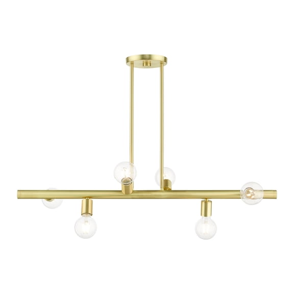 Livex Lighting - Bannister - 6 Light Linear Chandelier in Mid Century Modern