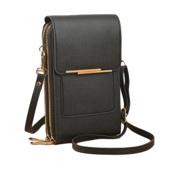 Revlrostre Anti Theft Leather Bag, Women's Touchscreen Phone Purse Crossbody Bag with Strap Key Change Bags, 2‑in‑1 Wallet