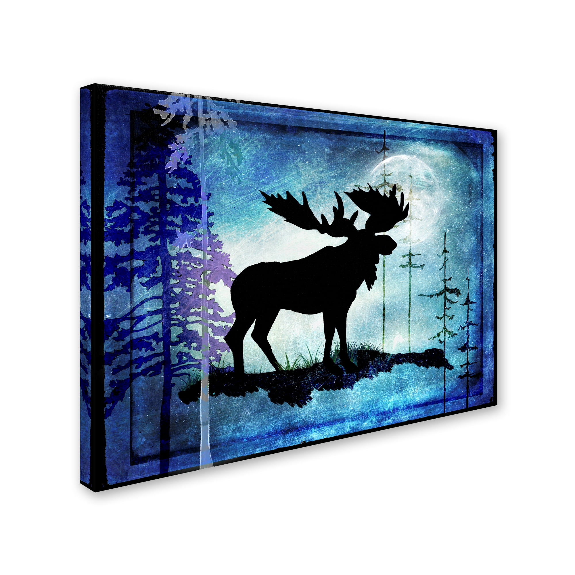 Trademark Fine Art 'Midnight Moose II' Canvas Art by LightBoxJournal