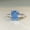 Silver/Blue, variant on Women's 925 Sterling Silver 18k Gold Plated 4CT Radiant Crushed Ice Cut Simulated Diamond Engagement Ring