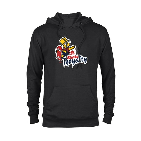 The Simpsons Bart Simpson Skate Royalty - Pullover Hoodie for Adults - Customized-Black
