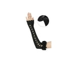 thumbnail image 3 of INSPIRE CHIC Women's Long Stretchy Bowknot Fingerless Arm Gloves Satin Y2K Lolita Sleeves for Female  Bride Princess Costume Opera Dance Party Black, 3 of 7