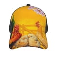 thumbnail image 3 of Disketp The Chicken Family Print Trucker Hat Men Women - Mesh Baseball SnapBack Cap, 3 of 7
