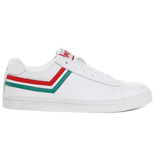 Tenis Pony Hombre Racer Tri Color Italy Blanco 2057
