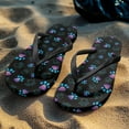 thumbnail image 5 of POLERO Womens Blue Paw Flip Flops Cushion Yoga Mat Footbed Summer Beach Lightweight Beach Sandals for Woman, 5 of 7