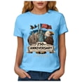 thumbnail image 6 of 4th of July Shirts Women USA Patriotic T-Shirt American Flag Tee Tops Sky Blue,3XL, 6 of 6