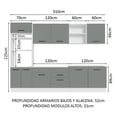 thumbnail image 3 of Cocina Integral Completa Modular Madesa Agata 310cm BG 02, 3 of 5