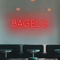 thumbnail image 2 of Craftnamesign Bagels Neon Light, Open Sign Wall Art, Bagels LED Light Wall Decor, 2 of 5