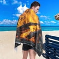 thumbnail image 5 of GZHJMY Burning Fire Beach Towel Quick Dry Absorbent Bath Towels Sandproof Lightweight Towel for Gym Yoga Sports Swimming- 30x60in, 5 of 7