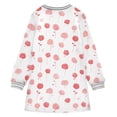 thumbnail image 6 of Girls' long-sleeved dress Red Violet Rose Flower Girls' A-line dress with ribbed cuffs Soft and comfortable, 6 of 6