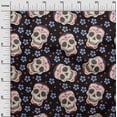 thumbnail image 3 of oneOone Cotton Jersey Black Fabric Skull Fabric For Sewing Printed Craft Fabric By The Yard 58 Inch Wide-aC, 3 of 5