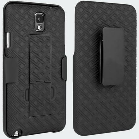 Galaxy Note 3 Case, Rugged Slim Rotating Swivel Clip Holster Shell Combo Case for Samsung Galaxy Note 3 - (Best Price On Samsung Galaxy Note 3)