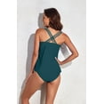 thumbnail image 5 of Two Piece Swimsuits Plus Size Bathing Suits for Women Tankini with Bikini Bottom V Neck Swimwear, 5 of 6