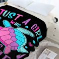 thumbnail image 3 of Just Girl Who Loves Turtles Blanket Soft Blankets and Throws Flannel Cozy Lightweight Quilt Gift Perfect for Bed Sofa Couch-80 x60 Large for Adult, 3 of 6