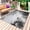 Black, variant on Teal Green Ombre Clouds Outdoor Rug for Patio/Deck/Porch, Non-Slip Large Area Rug 5 x 7 Ft, Modern Abstract Gradient Cloud Indoor Outdoor Rugs Washable Area Rugs, Reversible Camping Rug Carpet Runner