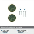 thumbnail image 6 of Amerock Accents 1-1/4 inch (32mm) Diameter Gold/Emerald Green Cabinet Knob - 2 Pack, 6 of 7