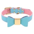 thumbnail image 2 of Didog Soft Leather Dog Cat Collar with cute Bow Tie Luxury Adjustable for Small Medium Large Dogs Red/Blue/Pink/Brown XS/M/L/XL, 2 of 5