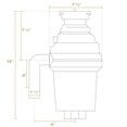 thumbnail image 2 of Whitehaus Collection WH007-BN Cyclonehaus High Efficiency Garbage Disposer with a Solid Brass Flange - Brushed Nickel, 2 of 2