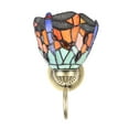thumbnail image 3 of Antique Tiffany Wall Sconce Dragonfly Stained Glass Shade Wall Light Indoor Lamp Tiffany Style Wall Light Fixture Stained Glass Wall Lamp Dragonfly Wall Sconce Stained Glass Wall Sconce Single Lamp, 3 of 13