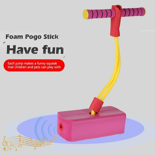 Pogo Stick for Kids, Pogo Jumper for Kids, Foam Pogo Jumper Learning Toys,  Durable Foam and Bungee Jumper for Ages 3+