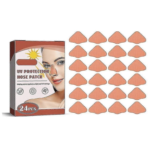 24pcs Sun Protection Nose Patch Uv Protection Nose Cover Sports Outdoor Skin-friendly Sun Nose Sticker