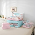 thumbnail image 4 of Butterfly 7 Piece Comforter Set Full Bed in a Bag Cherry Blossom Bedding Sets,Rustic Aesthetic Animal Sheet Set with Comforter Dreamy Beetles Bed Set,Butterflies Pink Room Decor, 4 of 5
