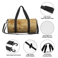 thumbnail image 6 of Bingfone Retro Palm Tree Print Gym Duffle Backpack for Men Women,Travel Weekender Carry-On Bags with Detachable Back Pack Straps for Traveling Overnight Climb Sports, 6 of 8