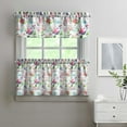 thumbnail image 2 of Vintage Rustic Bloom Curtains 24 Inch - 3 Panel Country Bohemian Set with Wildflowers, Rod Pocket, 2 of 6