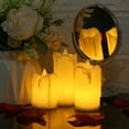 3PCS Flameless Candles Timer Flickering Tealight Real Wax Simulate Dripping led Candles