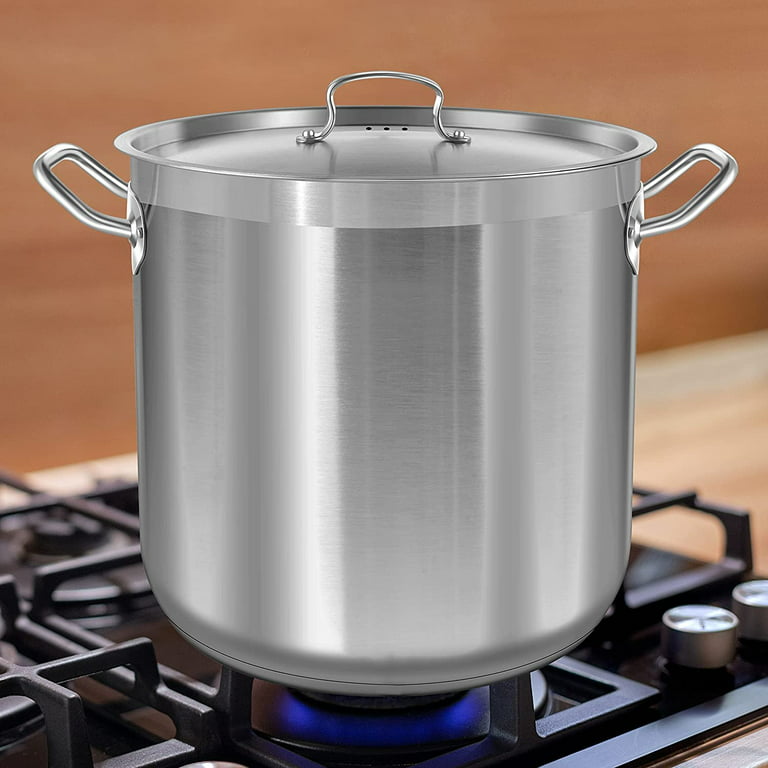 NutriChef Heavy Duty 19 Quart Stainless Steel Soup Stock Pot with Lid (4  Pack), 1 Piece - Kroger