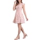 thumbnail image 4 of Vestido Casual de Verano Floral con Volantes y Cuello en V para Mujeres Chic con Mangas Cortas en Beige, 4 of 5