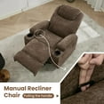 thumbnail image 5 of Comfy Recliner Chair with Massage & Heat, 360° Swivel Rock Recliner with Overstuffed Arms, 2 Cup Holders & Side Pocket for Living Room, 5 of 8