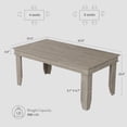 thumbnail image 2 of Spacious Farmhouse Dining Table for 6-8 – 71'' Long Plain Wood Rectangular Kitchen Table – Sturdy Frame – Rustic Light Oak Finish – Ideal for Family Meals, Office, or Study – Light Oak Color (Log Colo, 2 of 7