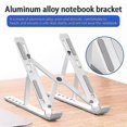 thumbnail image 3 of 6 Gears Adjustable Stable Triangle Strong Load Bearing Laptop Stand Folding Tablet Stand Desktop Holder compatible Office, 3 of 4