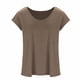 thumbnail image 4 of Puntoco - Camiseta de manga corta para mujer, informal, suelta, suave, color sólido Puntoco Puntoco-1200, 4 of 8
