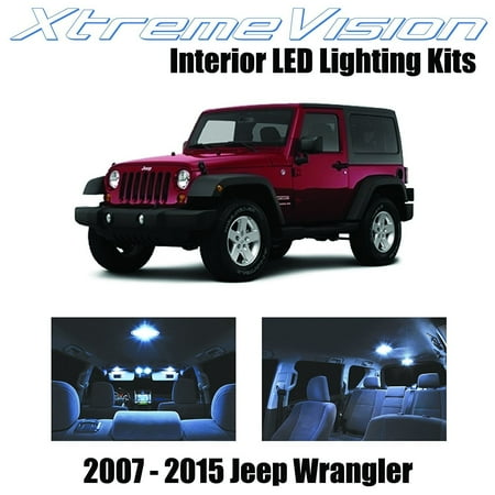 Na 138 Installation Kit Tool XtremeVision LED for Jeep Wrangler JK 2007-2015 (5 Pieces) Cool White Premium Interior LED Kit Package + Installation Tool ()