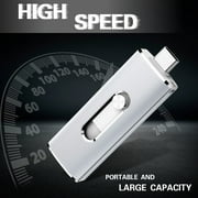 256GB USB 3.0 Flash Drive TOPESEL USB C Thumb Drive Fits for Android Phone Computer Photo Stick External Storage Silver