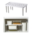 thumbnail image 3 of under Kitchen Sink Shelf Storage Adjustable Cupboard Rack Cabinet Organiser Unit - White, 3 of 8