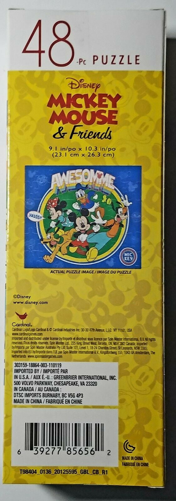 Disney Mickey Mouse & Friends 48 Piece Jigsaw Puzzle New Sealed 