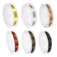 thumbnail image 1 of Uxcell 6PCS 22 Gauge Alambre de Cobre para Hacer Joyas, Alambre para Beadings Resistente a la Ternura para Suministros de Joyería y Manualidades, 16FT, 1 of 6