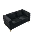 thumbnail image 3 of 3-seater + 2-seater Combination sofa.BLACK teddy, 3 of 5
