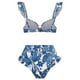 thumbnail image 4 of MKLEKYY Trajes De Baño New Swimsuit Digital Printed Mesh Skirt Two Piece Set For Women In Bikini, 4 of 4