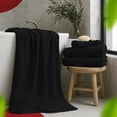 thumbnail image 6 of RIVERSIDE 8 Piece Towel Set, Soft Absorbent Cotton Towels for Home & Spa - Black, 6 of 9