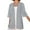 Grey, variant on Wang6 Womens Plus Size Cardigan Trendy Half Sleeve Open Front Shirts Elegant Fall V Neck Solid Tops Outerwear White XL