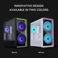 thumbnail image 2 of Lian Li LANCOOL 217 INF Infinity Mirror Computer Case, Mid-Tower ATX PC Case w/ 3 Pre-Installed Fans, 2x170mm ARGB Fans, 1x140mm, Front Mirror Glass Panel, Optimized Airflow - White (LANCOOL 217INFW), 2 of 8