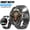 Black steel & Black silicone, variant on Smart Watch for Men(Answer/Dial Calls)with LED Flashlight 760mAh Battery 100+ Sports Modes Watch 1.85” HD Smartwatches for iOS Android
